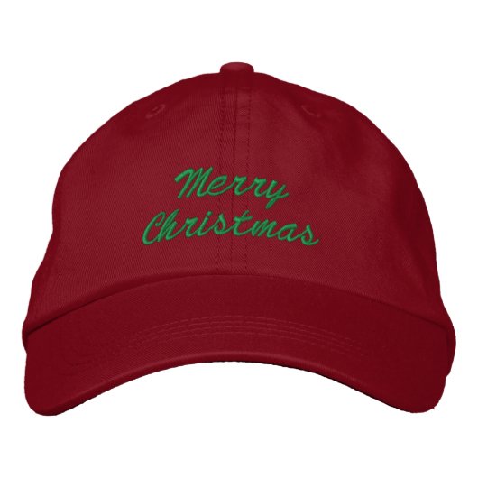 Frohe WeihnachtsHat Bestickte Baseballkappe (Vorderseite)