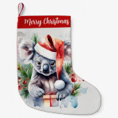 Frohe WeihnachtsHat Festive Koala - Kleiner Weihnachtsstrumpf (Vorderseite)