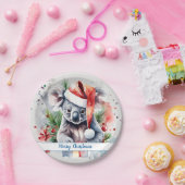 Frohe WeihnachtsHat Festive Koala - Pappteller (Party)