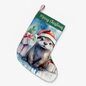 Frohe WeihnachtsHat festliche Otter - Kleiner Weihnachtsstrumpf (Vorderansicht (hängend))