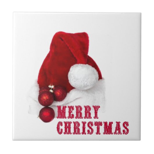 Frohe WeihnachtsHat Fliese (Vorderseite)