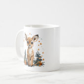 Frohe Weihnachtshirsche Kaffeetasse (Vorderseite Links)