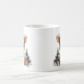 Frohe Weihnachtshirsche Kaffeetasse (Mittel)