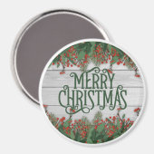 Frohe Weihnachtsholzgeschichte Magnet (Vorderseite/Rückseite)