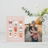 Frohe Weihnachtshunde Feiertagskarte (Stehend Vorderseite)