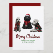 Frohe Weihnachtshunde Feiertagskarte (Vorne/Hinten)