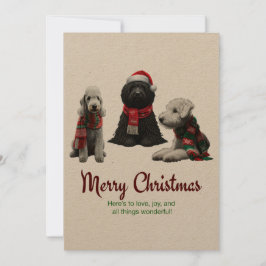 Frohe Weihnachtshunde Feiertagskarte