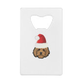 Frohe Weihnachtshunde Geldbeutel Flaschenöffner (Rückseite)