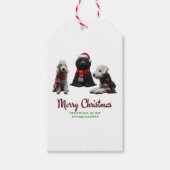 Frohe Weihnachtshunde Geschenkanhänger (Vorderseite)