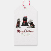 Frohe Weihnachtshunde Geschenkanhänger (Rückseite)