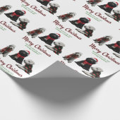 Frohe Weihnachtshunde Geschenkpapier (Ecke)