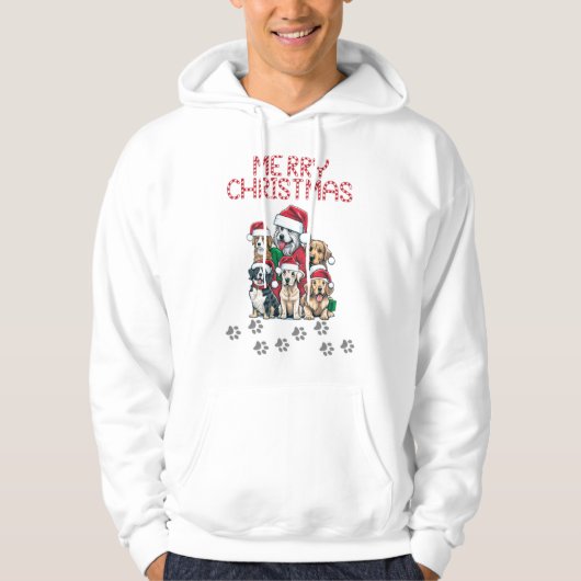 Frohe Weihnachtshunde Hoodie (Vorderseite)