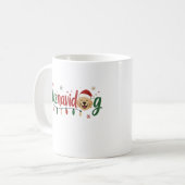 Frohe Weihnachtshunde Kaffeetasse (Vorderseite Links)