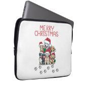 Frohe Weihnachtshunde Laptopschutzhülle (Vorne Rechts)