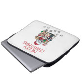 Frohe Weihnachtshunde Laptopschutzhülle (Vorne Knopf)