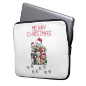 Frohe Weihnachtshunde Laptopschutzhülle (Vorderseite Links)