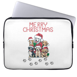 Frohe Weihnachtshunde Laptopschutzhülle