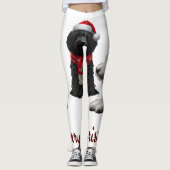 Frohe Weihnachtshunde Leggings (Vorderseite)