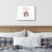 Frohe Weihnachtshunde Leinwanddruck (Insitu (Schlafzimmer))