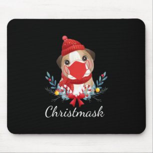 Frohe Weihnachtshunde Lover Bulldog Tragemaske Mousepad