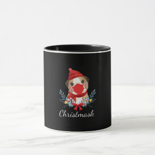 Frohe Weihnachtshunde Lover Bulldog Tragemaske Tasse