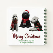 Frohe Weihnachtshunde Notizblock (Rückseite)