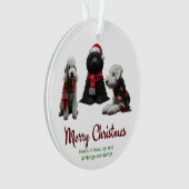 Frohe Weihnachtshunde Ornament (Vorderseite)