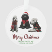 Frohe Weihnachtshunde Ornament (Vorderseite)