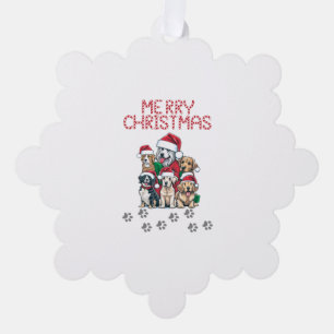 Frohe Weihnachtshunde Ornament Karte