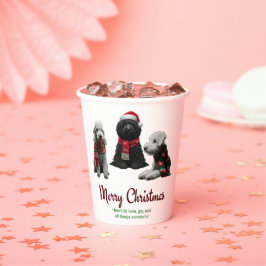 Frohe Weihnachtshunde Pappbecher