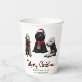 Frohe Weihnachtshunde Pappbecher (Rückseite)