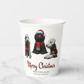 Frohe Weihnachtshunde Pappbecher (Vorderseite)