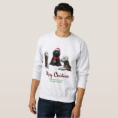 Frohe Weihnachtshunde Sweatshirt (Vorne ganz)