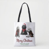 Frohe Weihnachtshunde Tasche (Vorderseite)