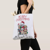 Frohe Weihnachtshunde Tasche (Von Nahem)