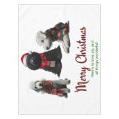 Frohe Weihnachtshunde Tischdecke (Vorderseite)