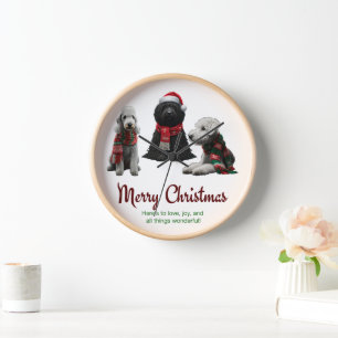 Frohe Weihnachtshunde Uhr