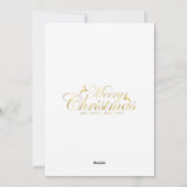 Frohe Weihnachtshütte in verschneiten Landschaften Feiertagskarte (Rückseite)