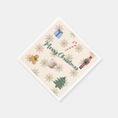 Frohe WeihnachtsIllustration Serviette (Ecke)