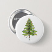 Frohe Weihnachtsinsekt Lover Xmas Dragonfly Button (Vorne & Hinten)