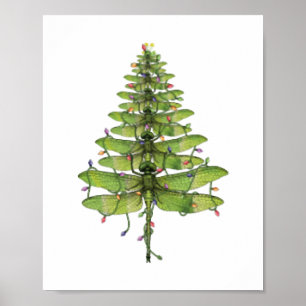 Frohe Weihnachtsinsekt Lover Xmas Dragonfly Poster