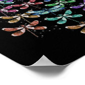 Frohe Weihnachtsinsekt Lover Xmas Dragonfly Poster (Ecke)