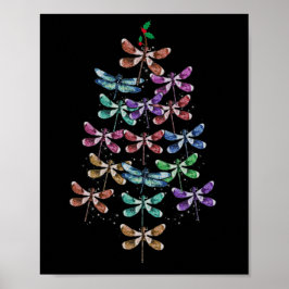 Frohe Weihnachtsinsekt Lover Xmas Dragonfly Poster