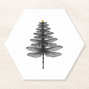 Frohe Weihnachtsinsekt Lover Xmas Dragonfly Untersetzer