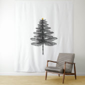 Frohe Weihnachtsinsekt Lover Xmas Dragonfly Wandteppich (Beispiel)