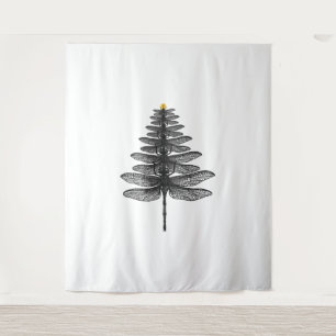 Frohe Weihnachtsinsekt Lover Xmas Dragonfly Wandteppich