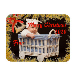 Frohe Weihnachtsjause Baby/ Kinderbenutzerdefinier Magnet
