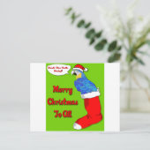 Frohe Weihnachtsjause Feiertagspostkarte (Stehend Vorderseite)