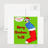 Frohe Weihnachtsjause Feiertagspostkarte (Vorne/Hinten)