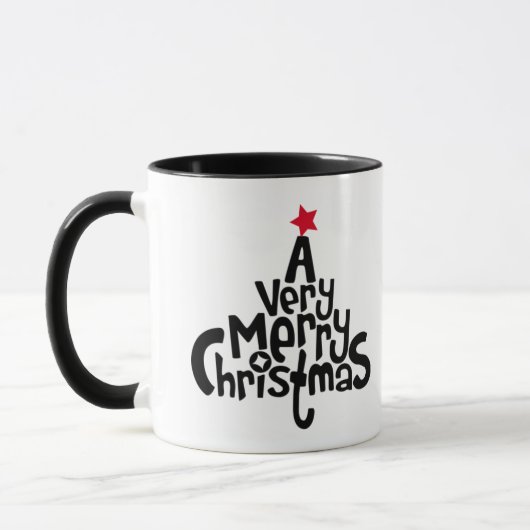 Frohe Weihnachtsjause und Tasse (Links)